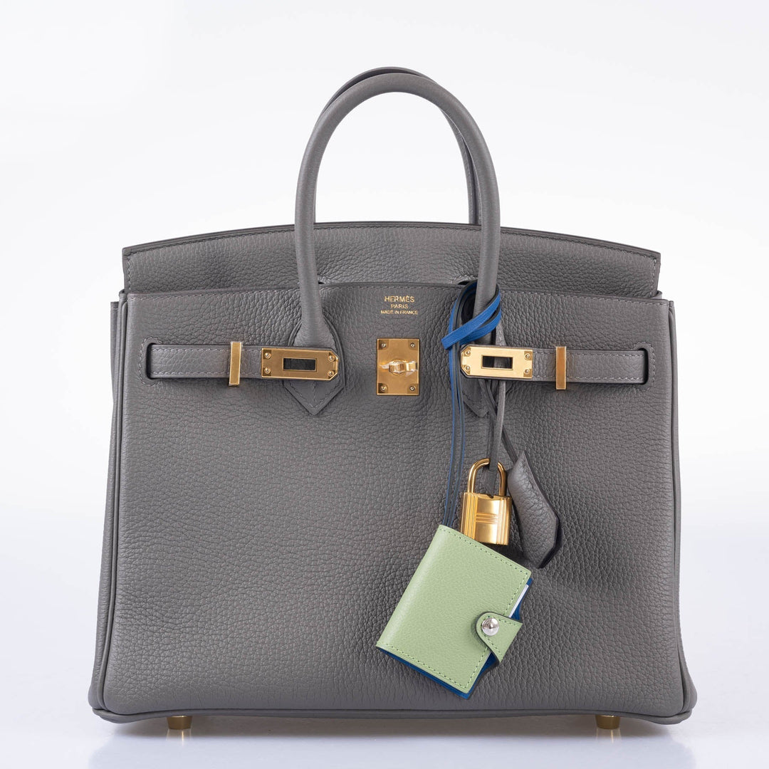 Top quality Hermes Birkin 25 Gris Meyer Togo Gold Hardware