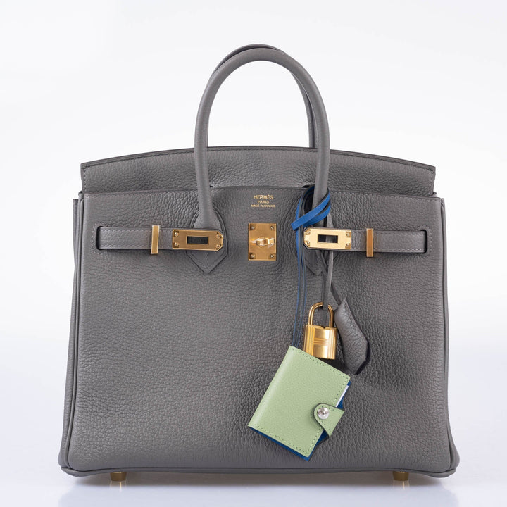 Top quality Hermes Birkin 25 Gris Meyer Togo Gold Hardware
