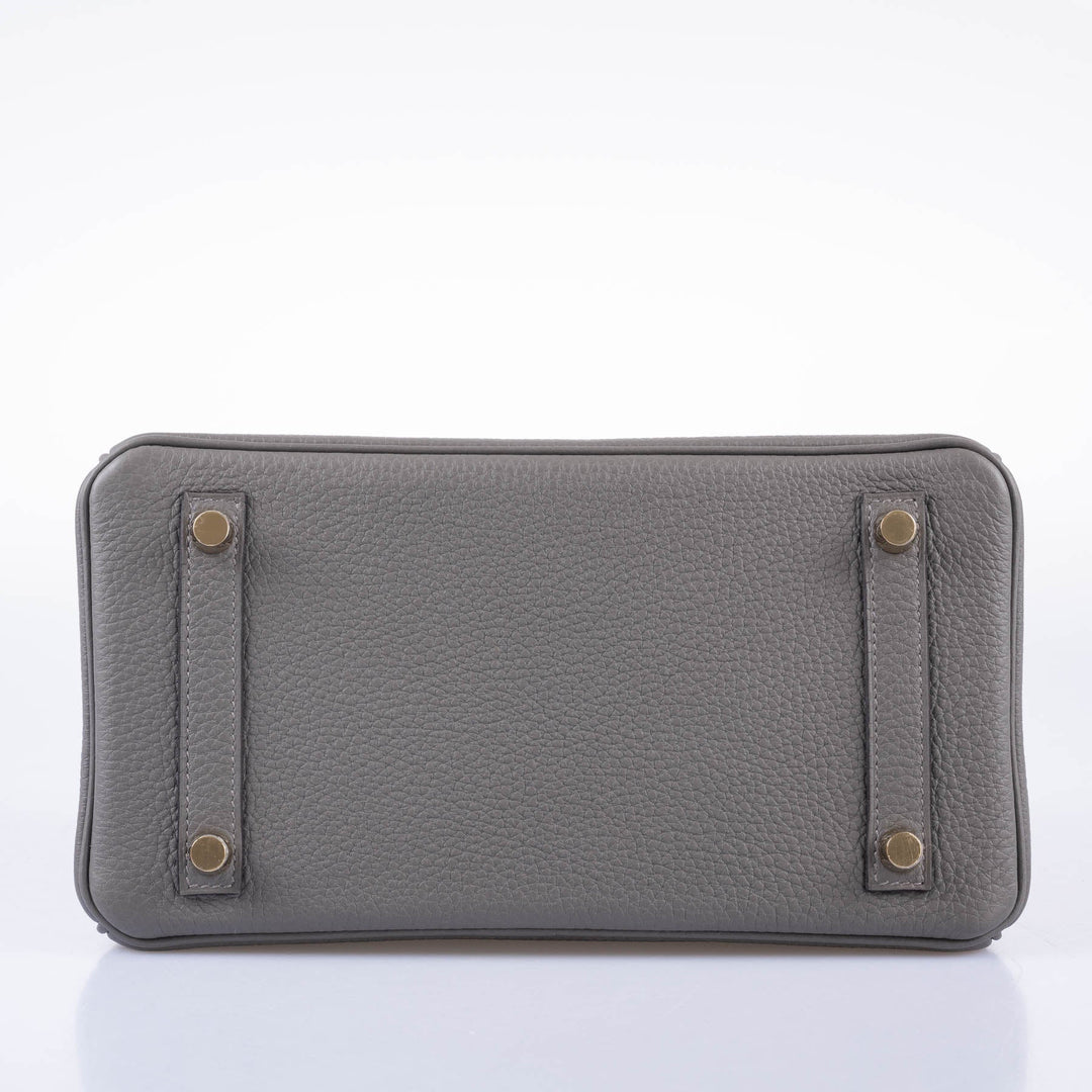 Top quality Hermes Birkin 25 Gris Meyer Togo Gold Hardware