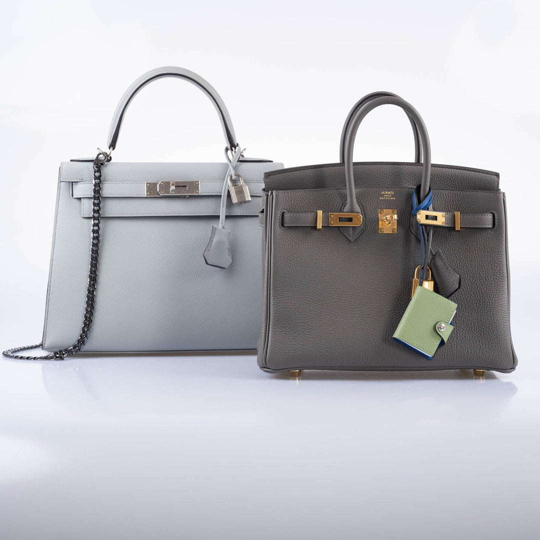 Top quality Hermes Birkin 25 Gris Meyer Togo Gold Hardware