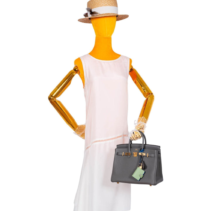 Top quality Hermes Birkin 25 Gris Meyer Togo Gold Hardware