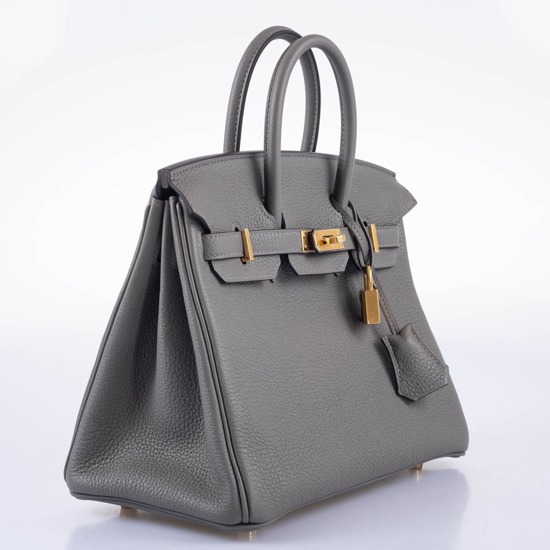 Top quality Hermes Birkin 25 Gris Meyer Togo Gold Hardware
