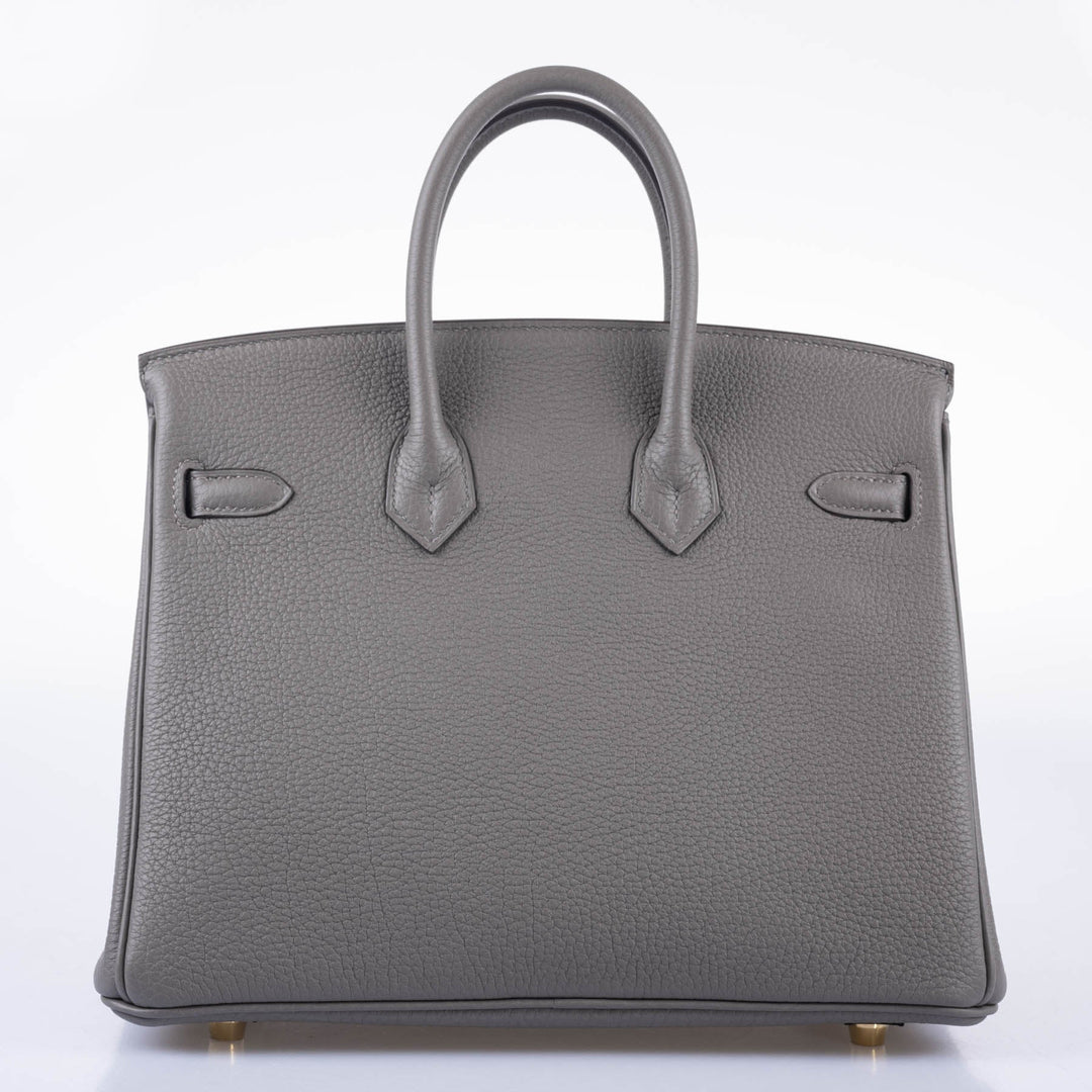 Top quality Hermes Birkin 25 Gris Meyer Togo Gold Hardware