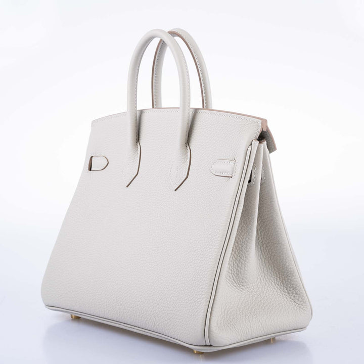 Hermes Birkin 25 Gris Perle Togo Gold Hardware
