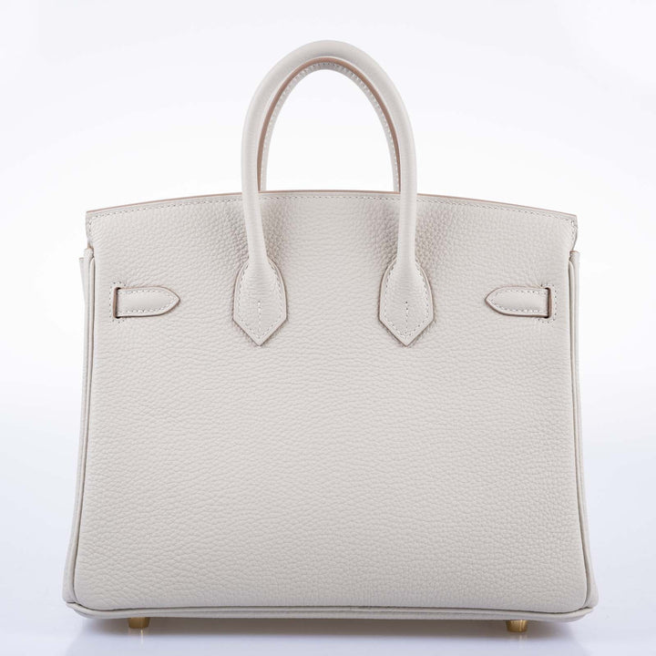 Hermes Birkin 25 Gris Perle Togo Gold Hardware