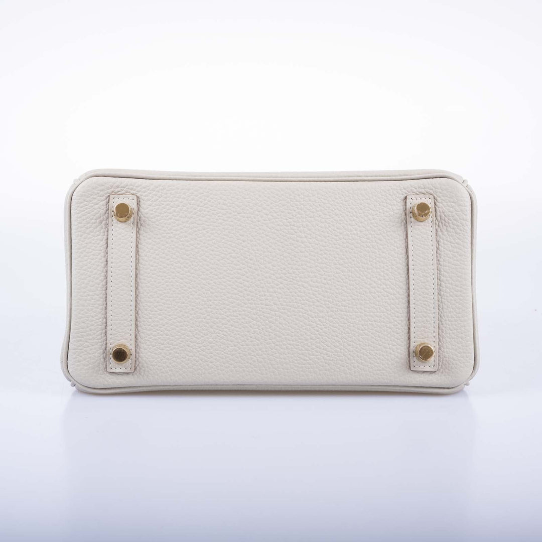 Hermes Birkin 25 Gris Perle Togo Gold Hardware