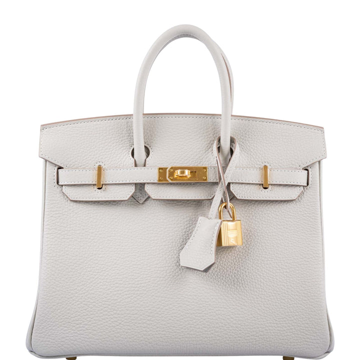 Hermes Birkin 25 Gris Perle Togo Gold Hardware
