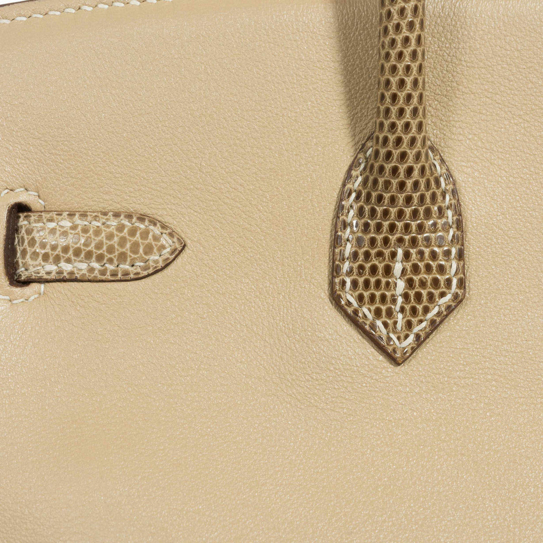 Top quality Hermes Birkin 25 HSS Argile Swift With Ficelle Lizard Gold Hardware - Special Edition