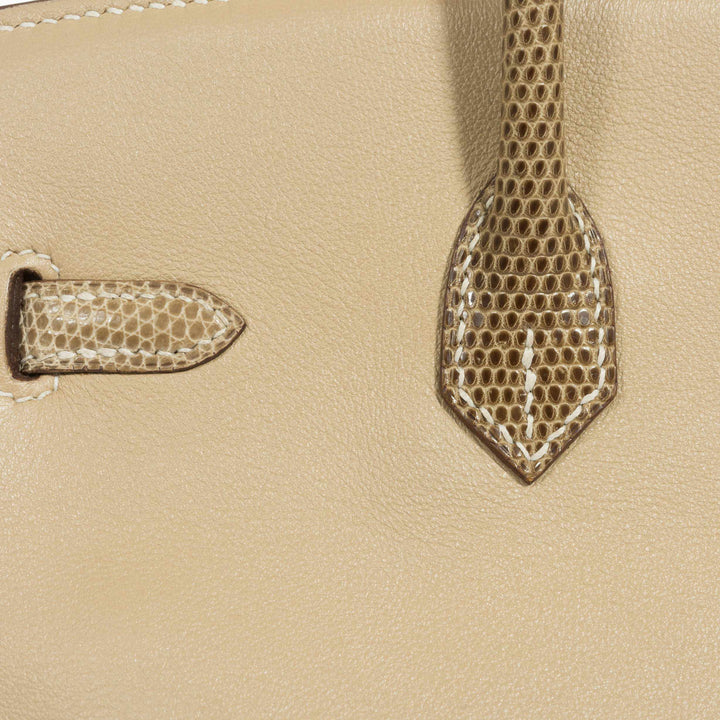 Top quality Hermes Birkin 25 HSS Argile Swift With Ficelle Lizard Gold Hardware - Special Edition