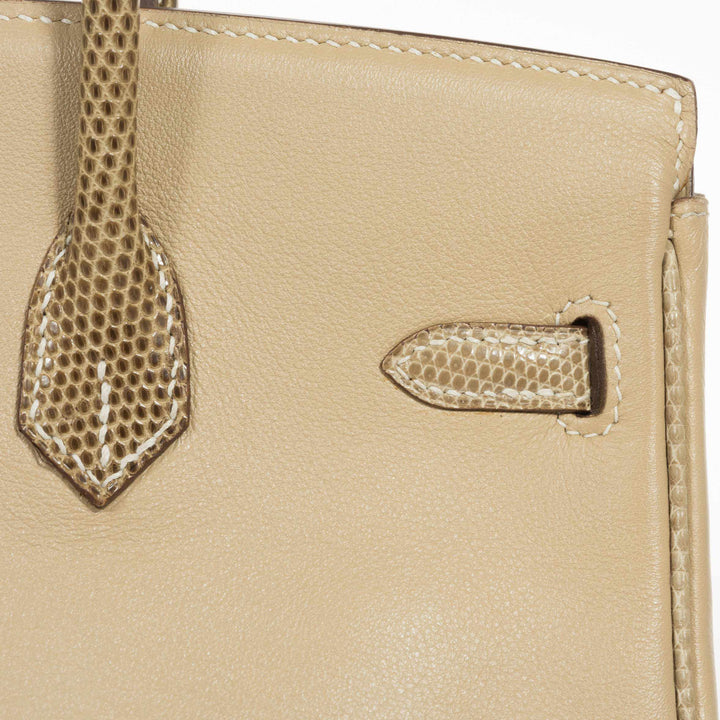 Top quality Hermes Birkin 25 HSS Argile Swift With Ficelle Lizard Gold Hardware - Special Edition