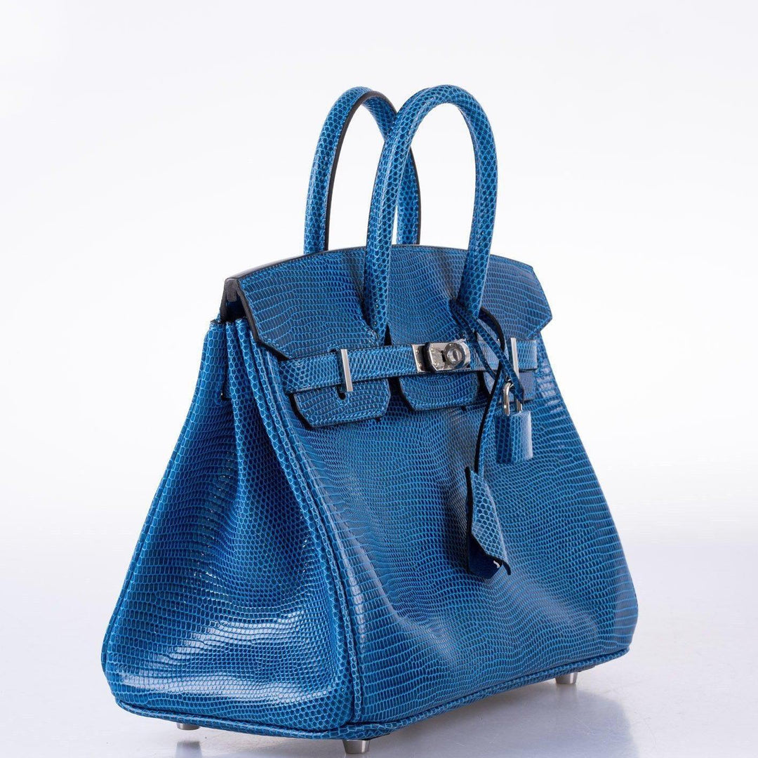 Top quality Hermes Birkin 25 Mykonos Lizard Palladium Hardware