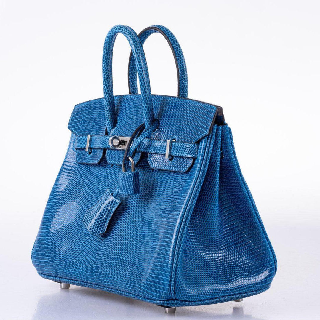 Top quality Hermes Birkin 25 Mykonos Lizard Palladium Hardware