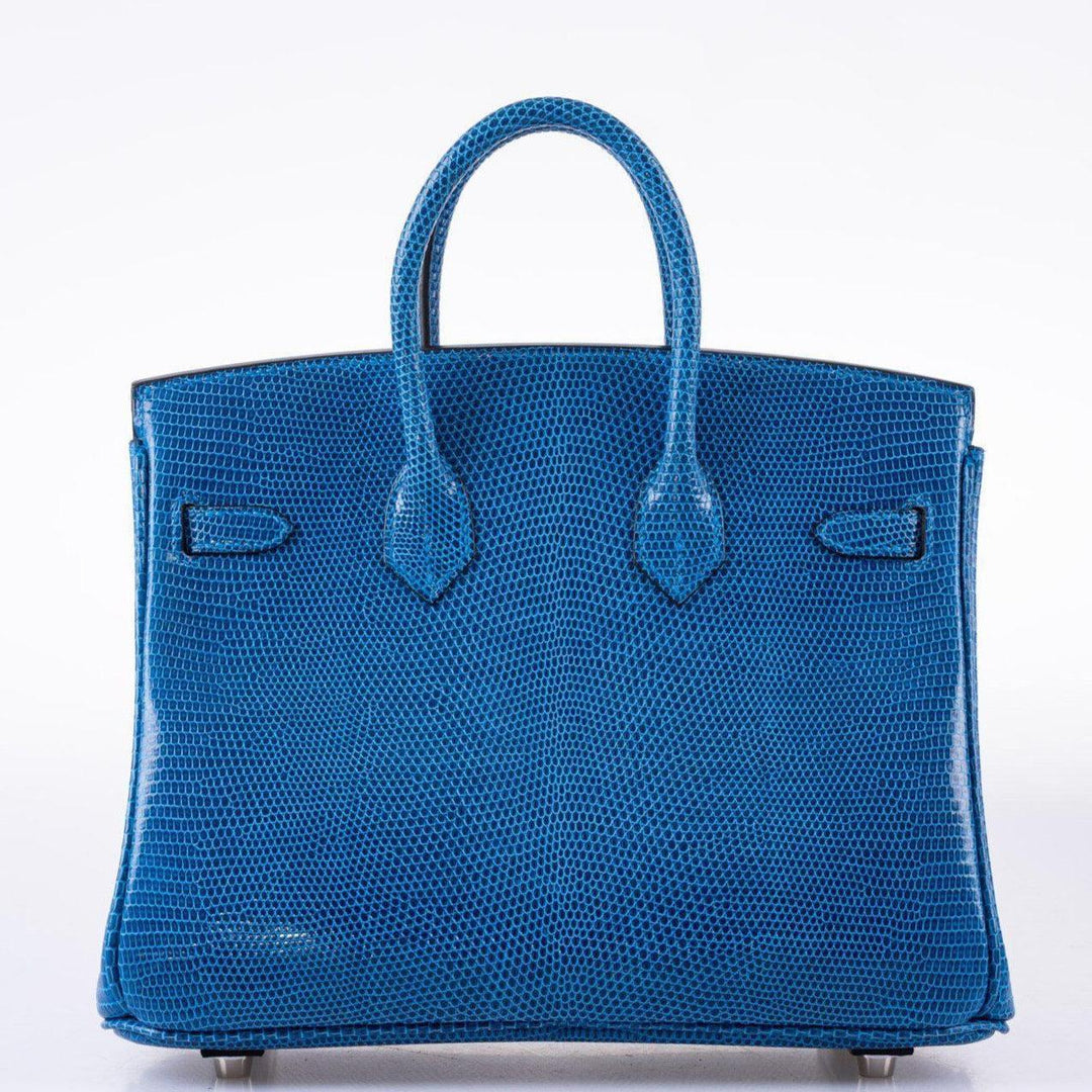 Top quality Hermes Birkin 25 Mykonos Lizard Palladium Hardware