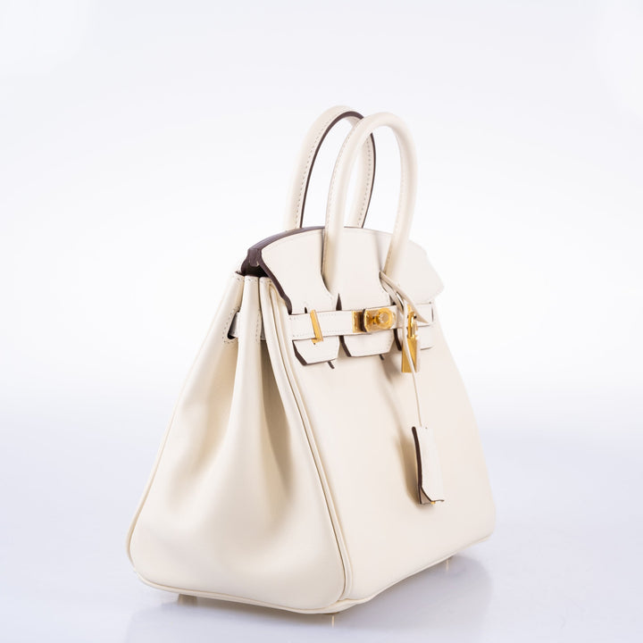 Hermès Birkin 25 Nata Swift leather Gold Hardware - 2021, Z