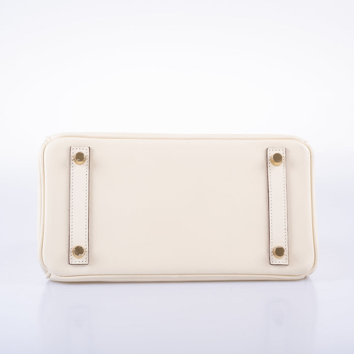 Hermès Birkin 25 Nata Swift leather Gold Hardware - 2021, Z