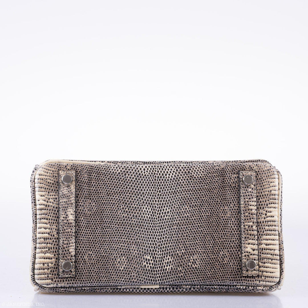 Hermès Birkin 25 Ombre Lizard Palladium Hardware