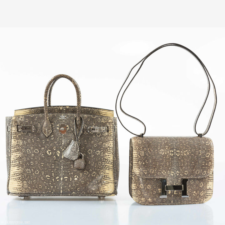 Hermès Birkin 25 Ombre Lizard Palladium Hardware - Rare