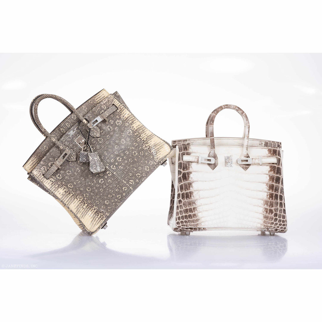 Hermès Birkin 25 Ombre Lizard Palladium Hardware - Very Rare