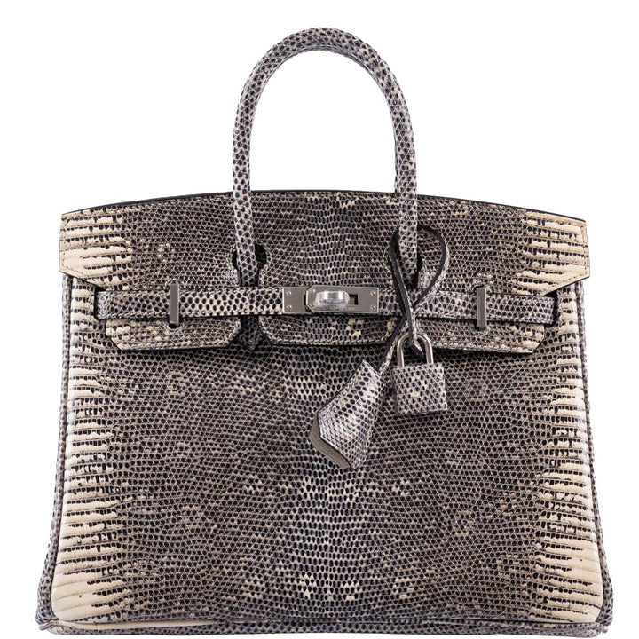 Hermès Birkin 25 Ombre Lizard Palladium Hardware