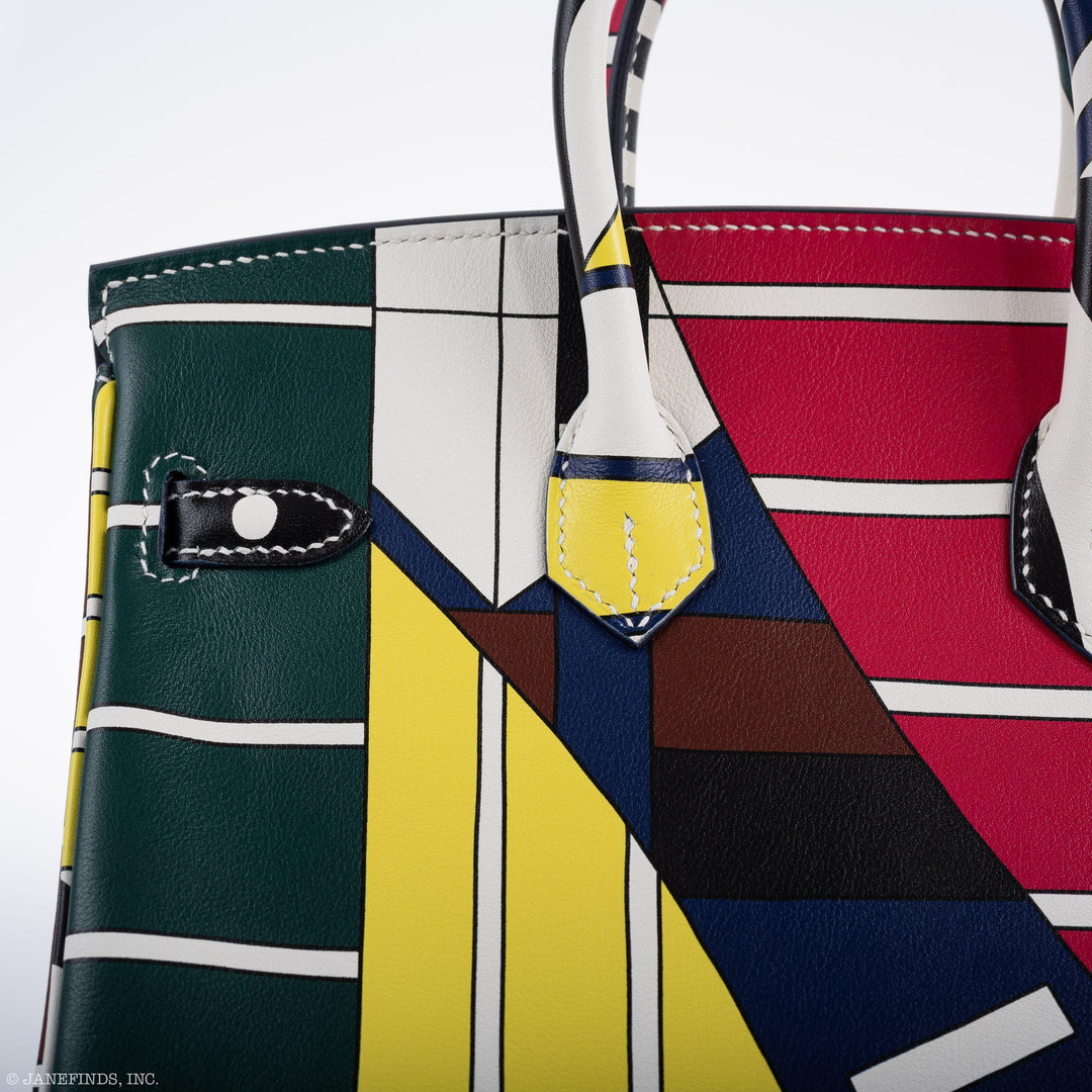 Hermès Birkin 25 "One Two Three And Away We Go!" Limited Edition By Nigel Peak Multicolor Swift Leather - 2018, C