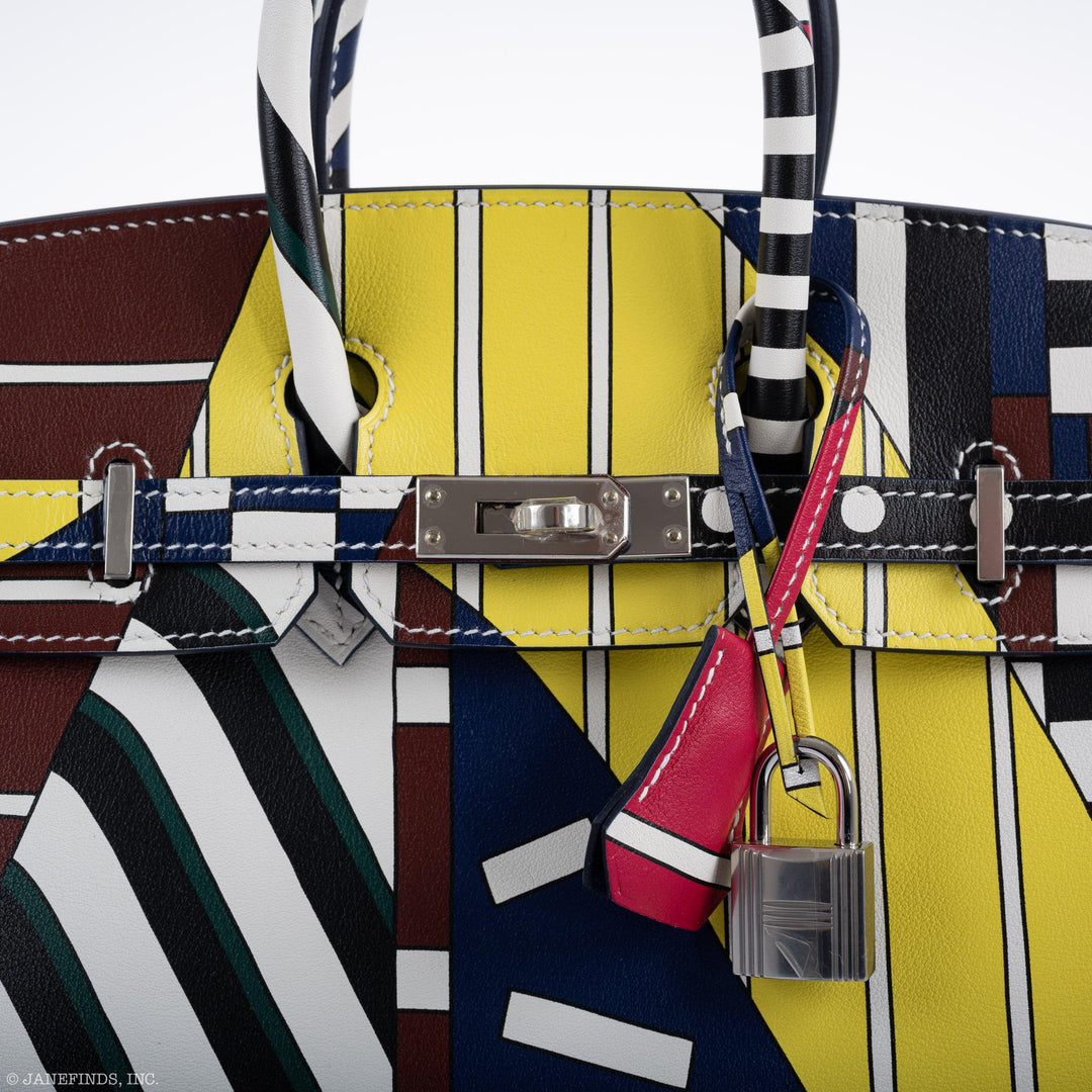 Hermès Birkin 25 "One Two Three And Away We Go!" Limited Edition By Nigel Peak Multicolor Swift Leather - 2018, C