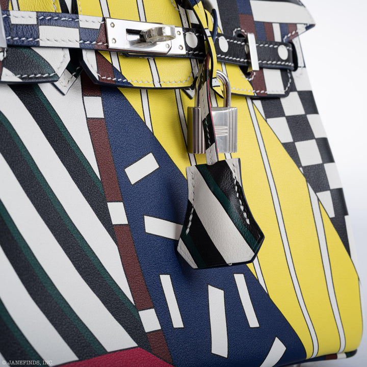 Hermès Birkin 25 "One Two Three And Away We Go!" Limited Edition By Nigel Peak Multicolor Swift Leather - 2018, C