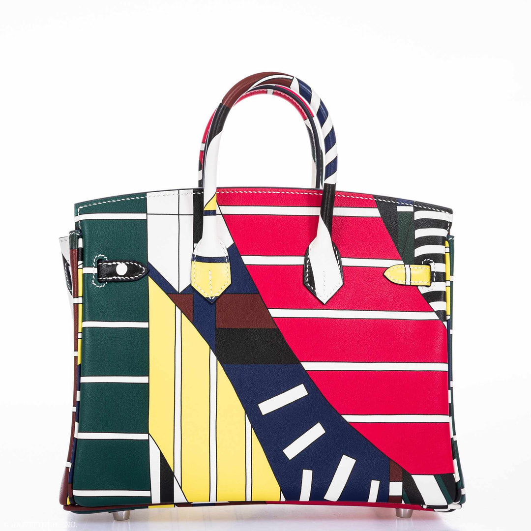 Hermès Birkin 25 "One Two Three And Away We Go!" Limited Edition By Nigel Peak Multicolor Swift Leather - 2018, C