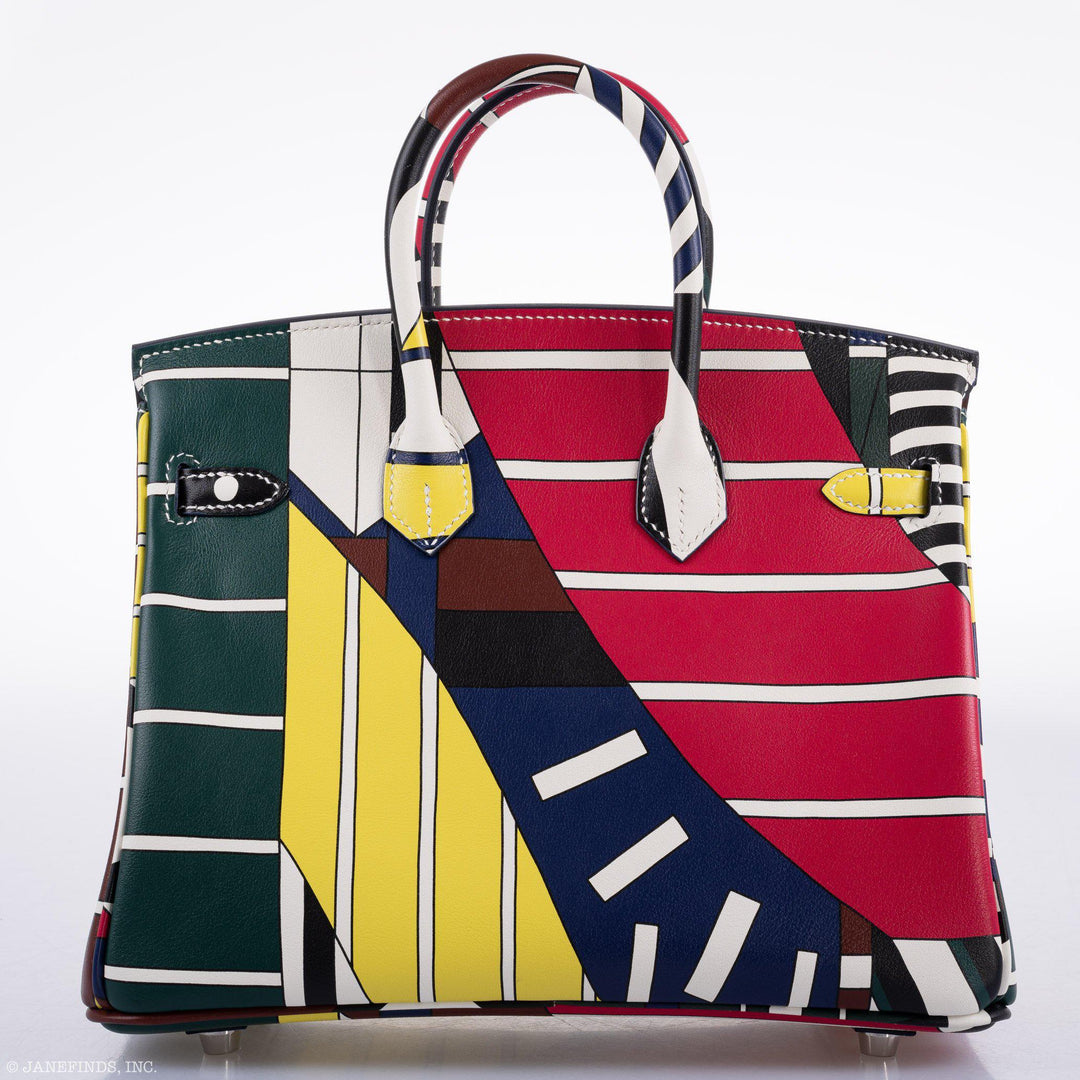 Hermès Birkin 25 "One Two Three And Away We Go!" Limited Edition By Nigel Peak Multicolor Swift Leather - 2018, C