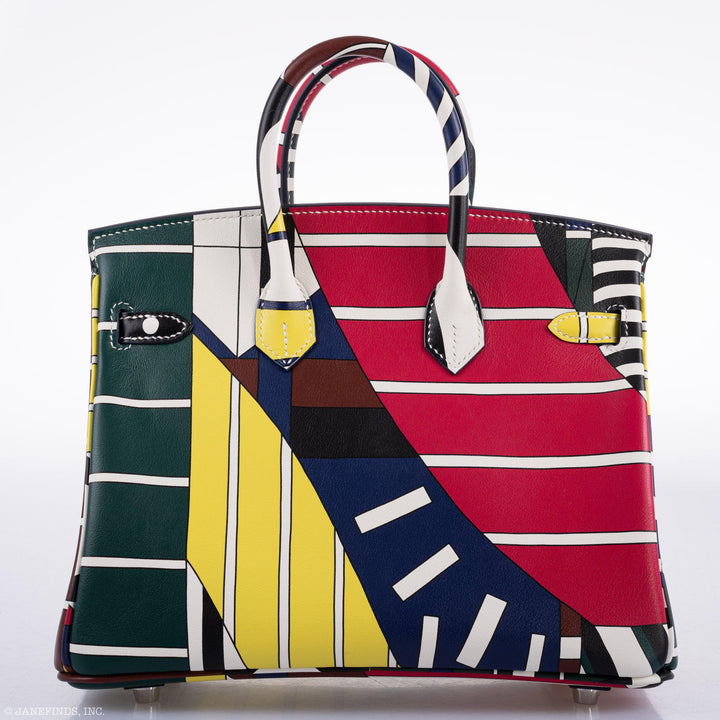 Hermès Birkin 25 "One Two Three And Away We Go!" Limited Edition By Nigel Peak Multicolor Swift Leather - 2018, C