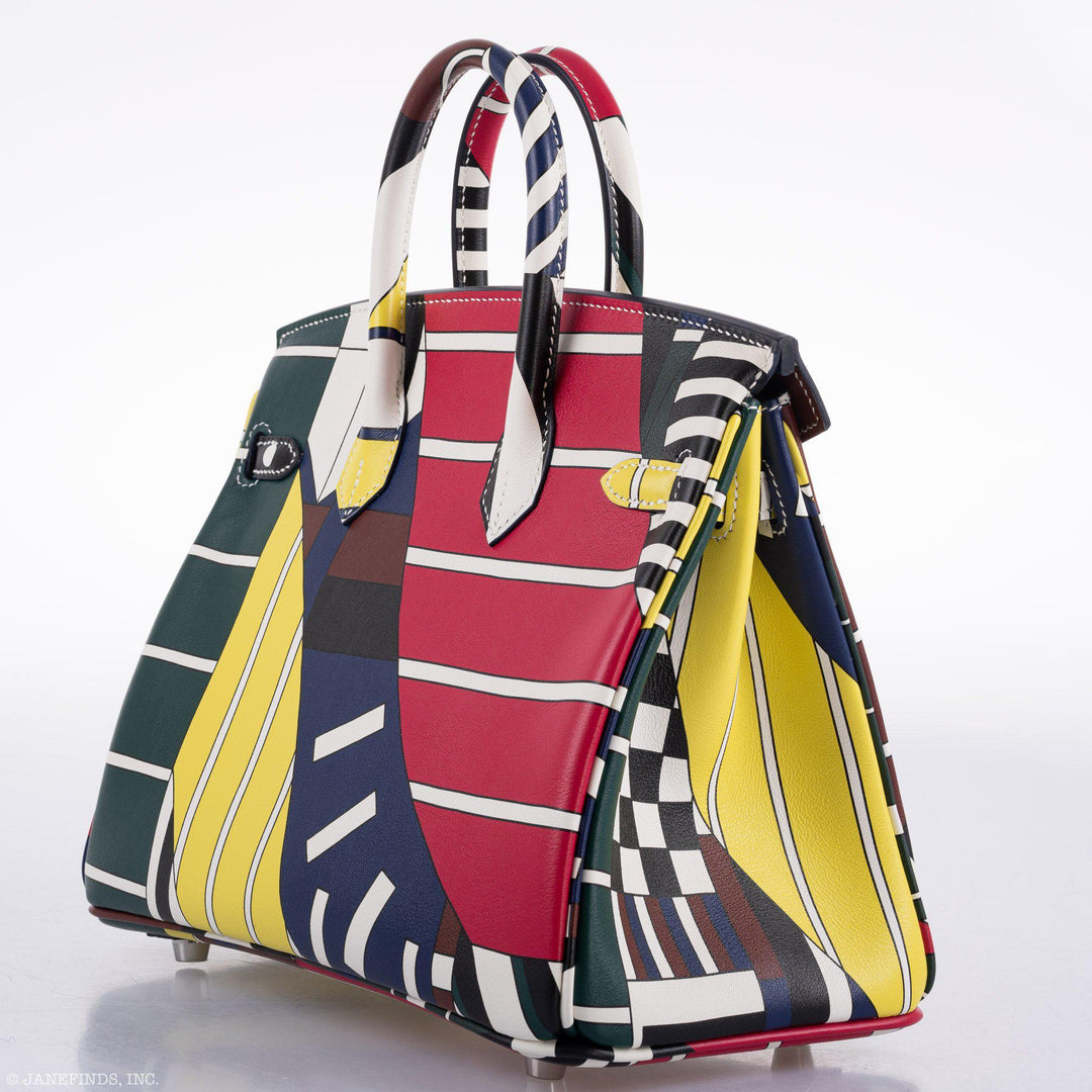 Hermès Birkin 25 "One Two Three And Away We Go!" Limited Edition By Nigel Peak Multicolor Swift Leather - 2018, C
