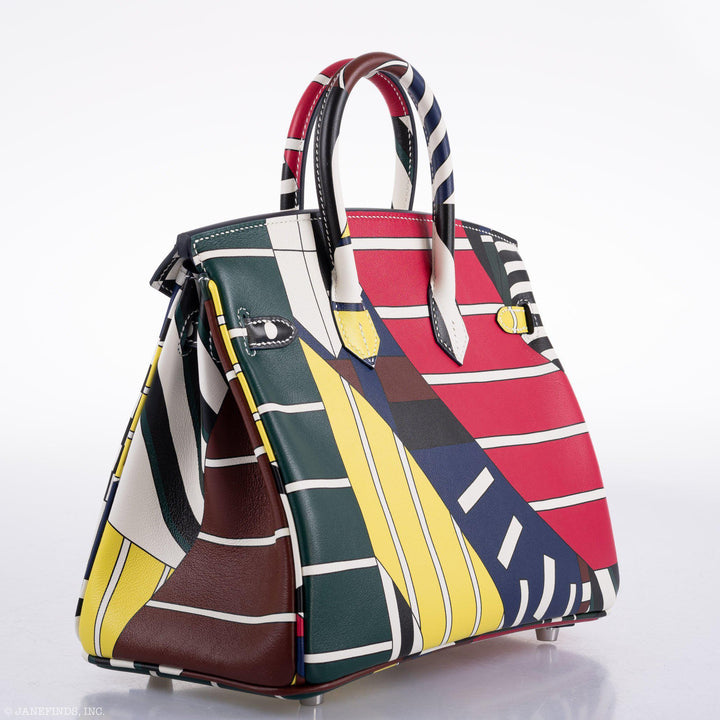 Hermès Birkin 25 "One Two Three And Away We Go!" Limited Edition By Nigel Peak Multicolor Swift Leather - 2018, C