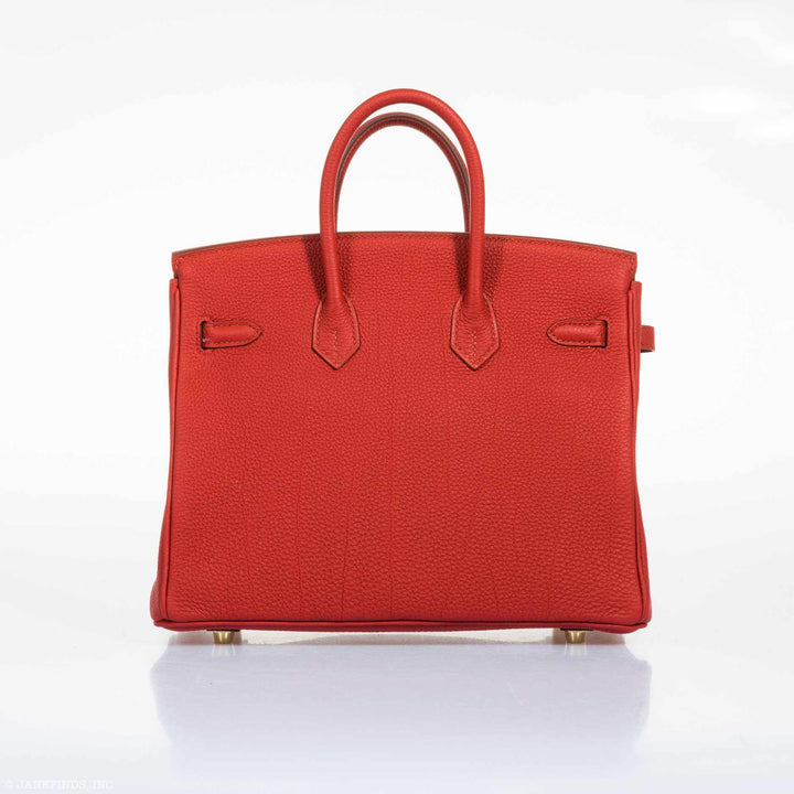 Hermès Birkin 25 Red Vermillion Togo Gold Hardware