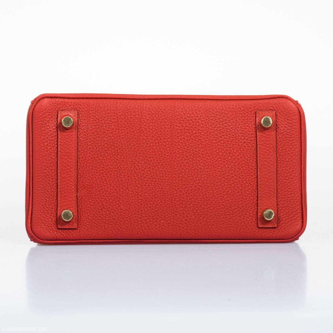 Hermès Birkin 25 Red Vermillion Togo Gold Hardware