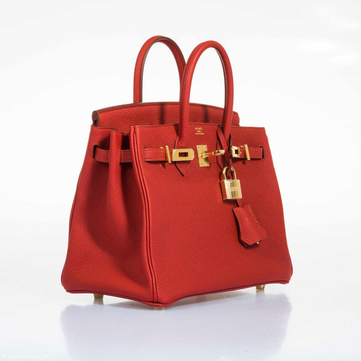 Hermès Birkin 25 Red Vermillion Togo Gold Hardware
