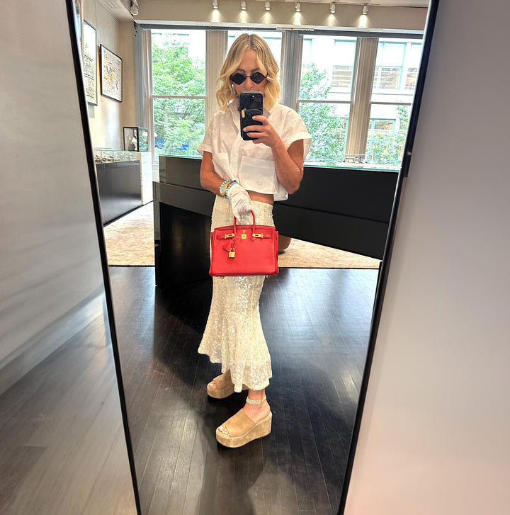 Hermes Birkin 25 Rouge Pivoine Swift Gold Hardware