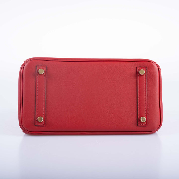 Hermes Birkin 25 Rouge Pivoine Swift Gold Hardware