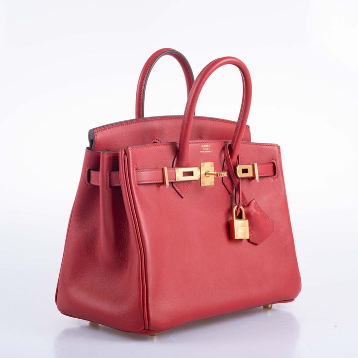 Hermes Birkin 25 Rouge Pivoine Swift Gold Hardware