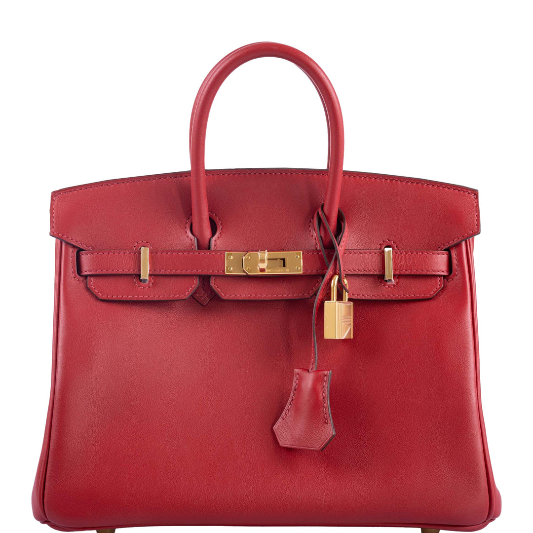 Hermes Birkin 25 Rouge Pivoine Swift Gold Hardware