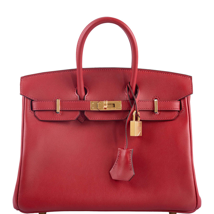 Hermes Birkin 25 Rouge Pivoine Swift Gold Hardware