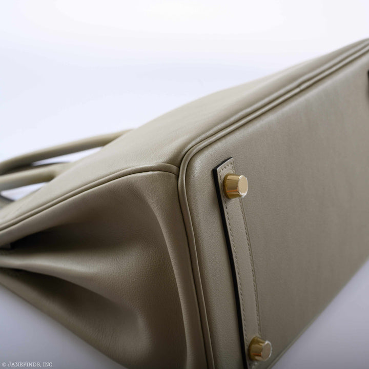 Hermès Birkin 25 Sauge Swift Gold Hardware - 2016, X