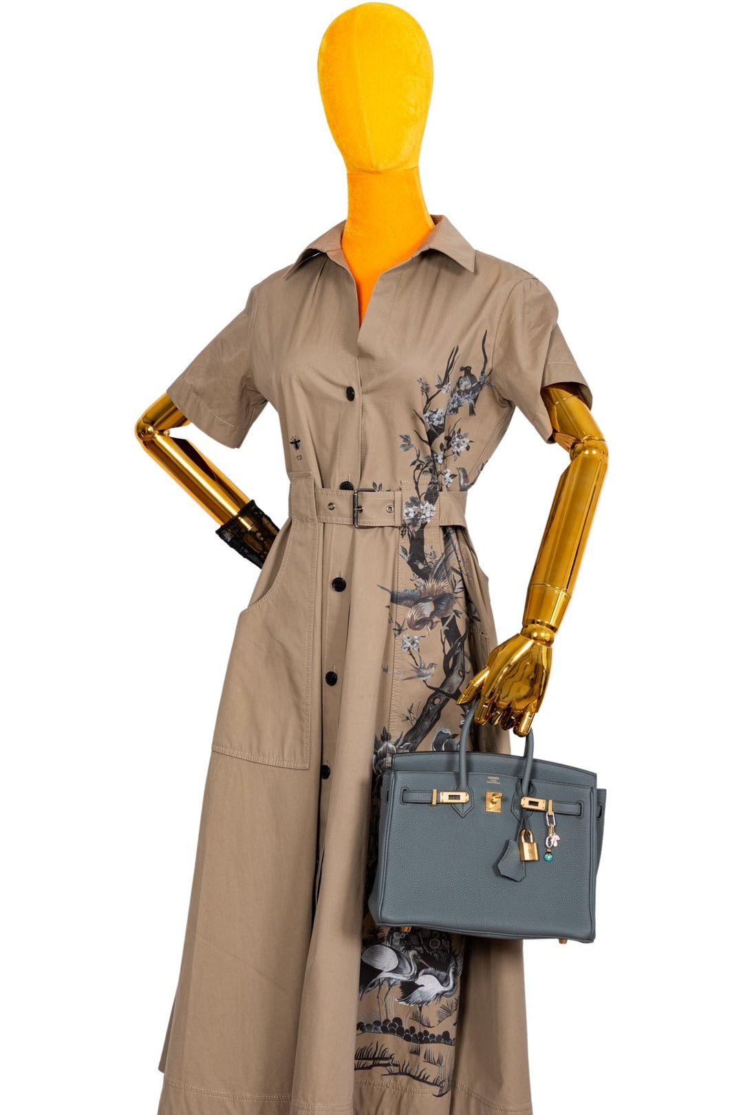 Top quality Hermes Birkin 25 Vert Amande Togo Gold Hardware