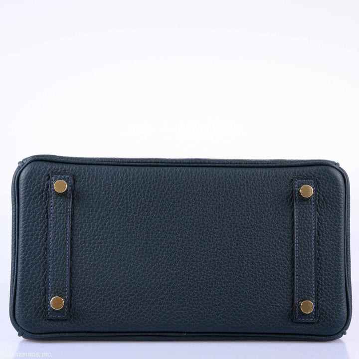 Top quality Hermes Birkin 25 Vert Rousseau Togo Gold Hardware