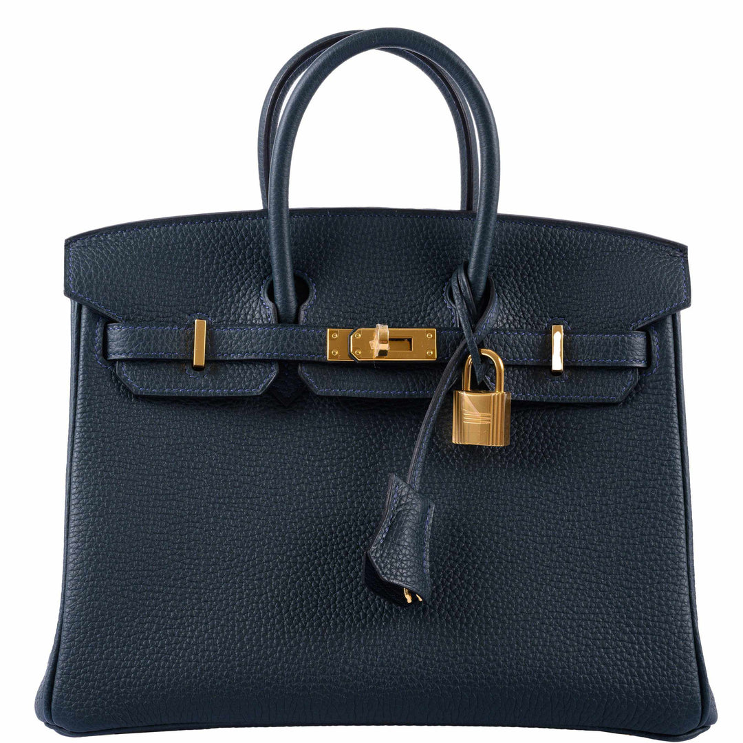 Hermes Birkin 25 Vert Rousseau Togo Gold Hardware