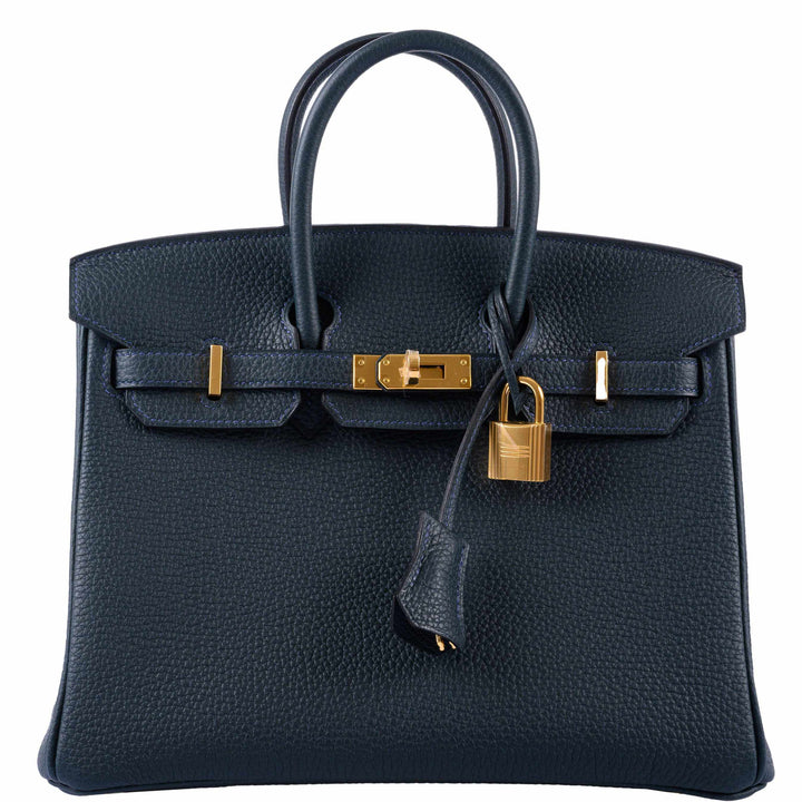 Top quality Hermes Birkin 25 Vert Rousseau Togo Gold Hardware