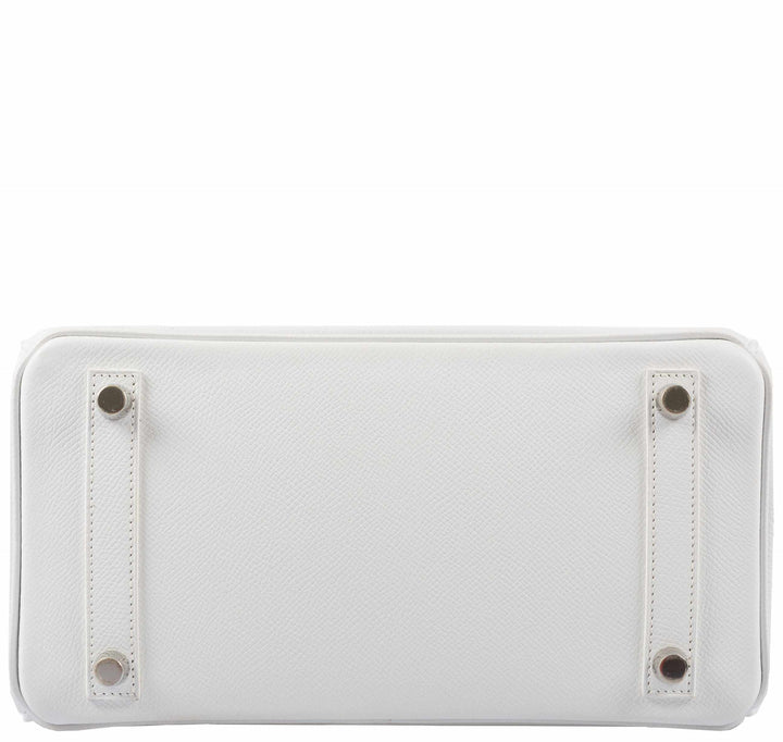 Hermès Birkin 25 White Epsom Palladium Hardware