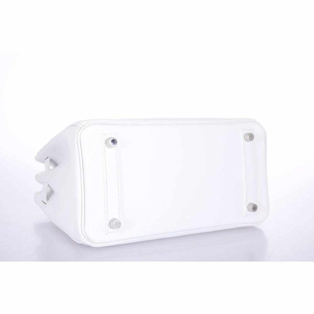 Top quality Hermes Birkin 25 White Epsom Palladium Hardware