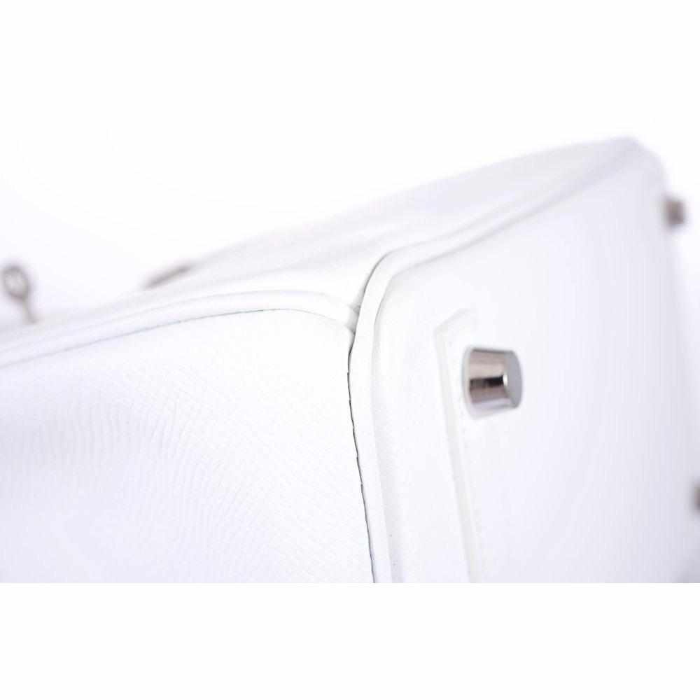 Top quality Hermes Birkin 25 White Epsom Palladium Hardware