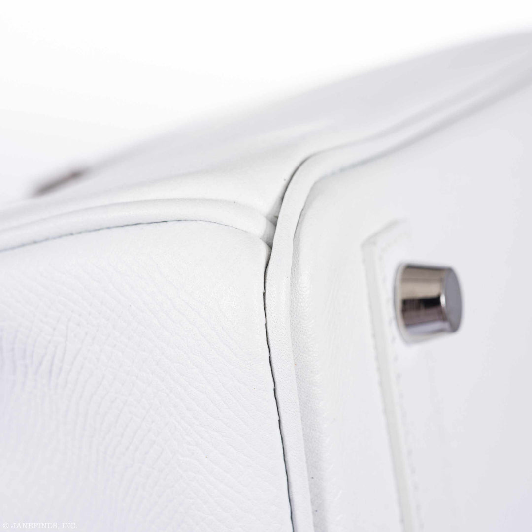 Top quality Hermes Birkin 25 White Epsom Palladium Hardware