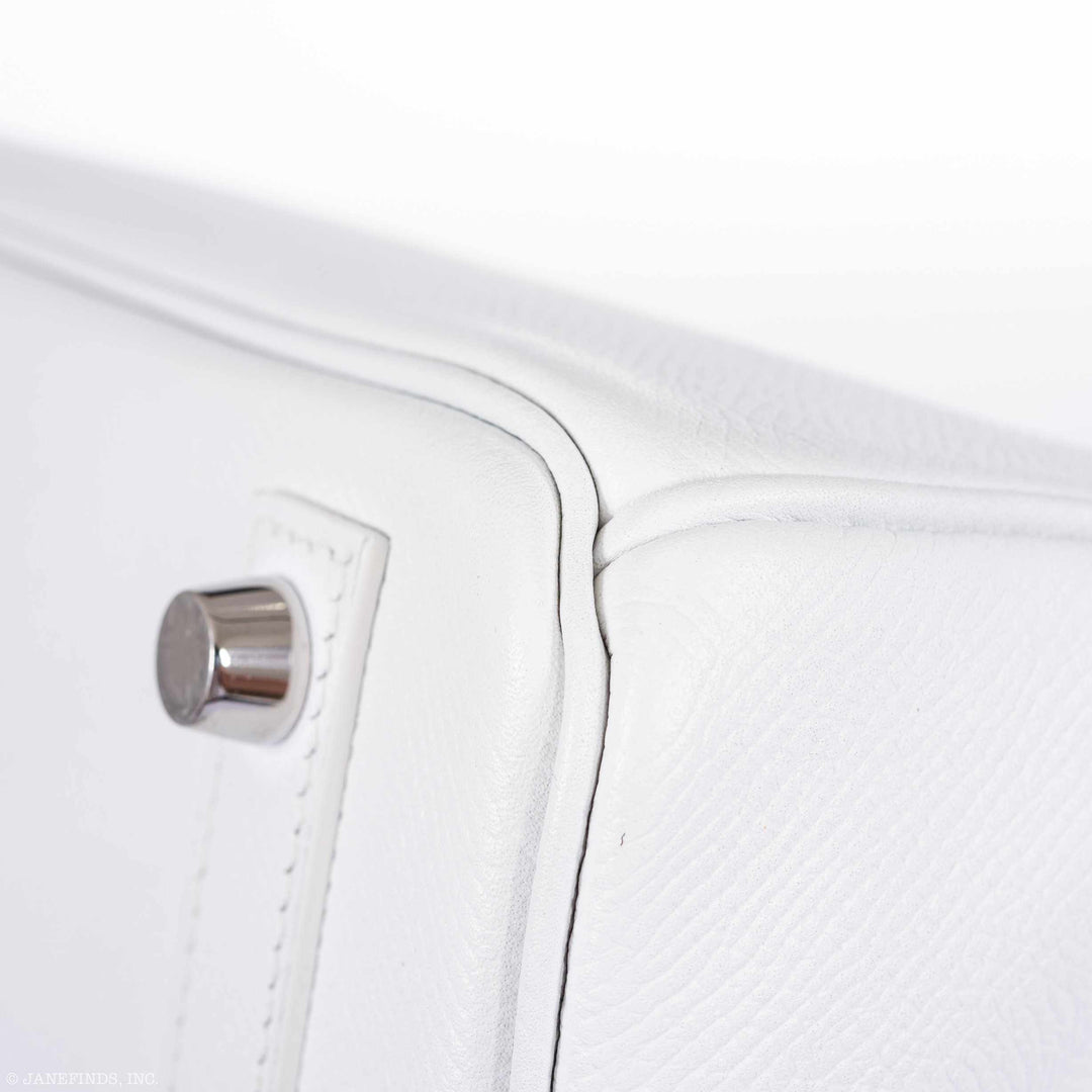 Top quality Hermes Birkin 25 White Epsom Palladium Hardware