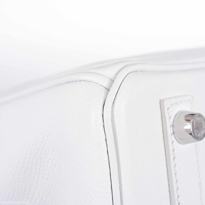 Top quality Hermes Birkin 25 White Epsom Palladium Hardware